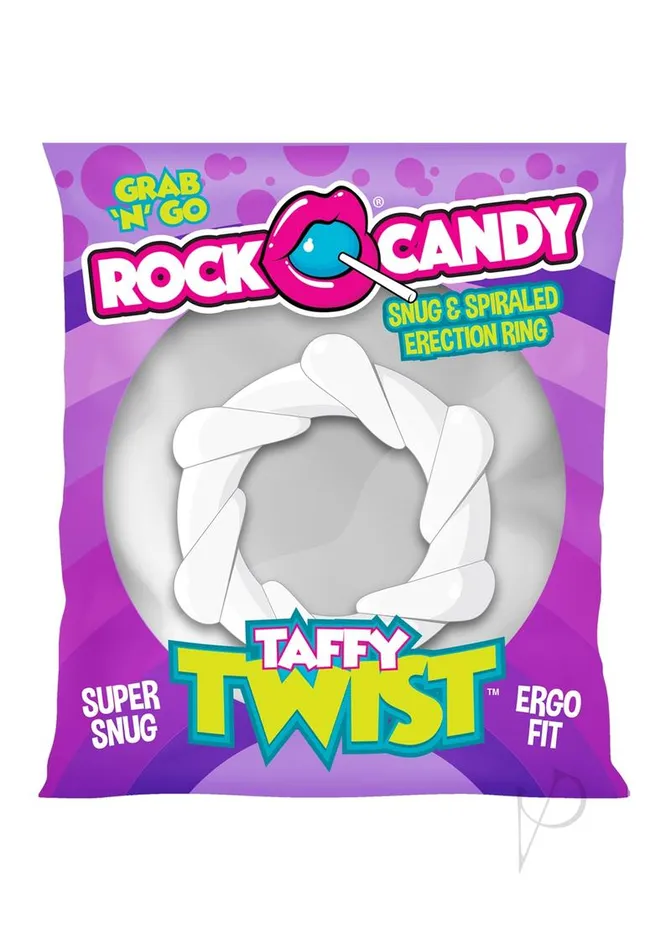 Rock Candy Toys Male Sex Toys Rock Candy Taffy Twist Cock Ring White
