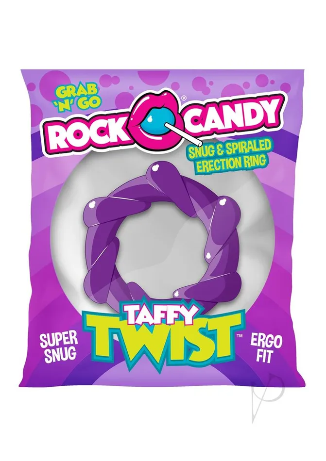 Rock Candy Toys Rock Candy Taffy Twist Cock Ring Purple Male Sex Toys