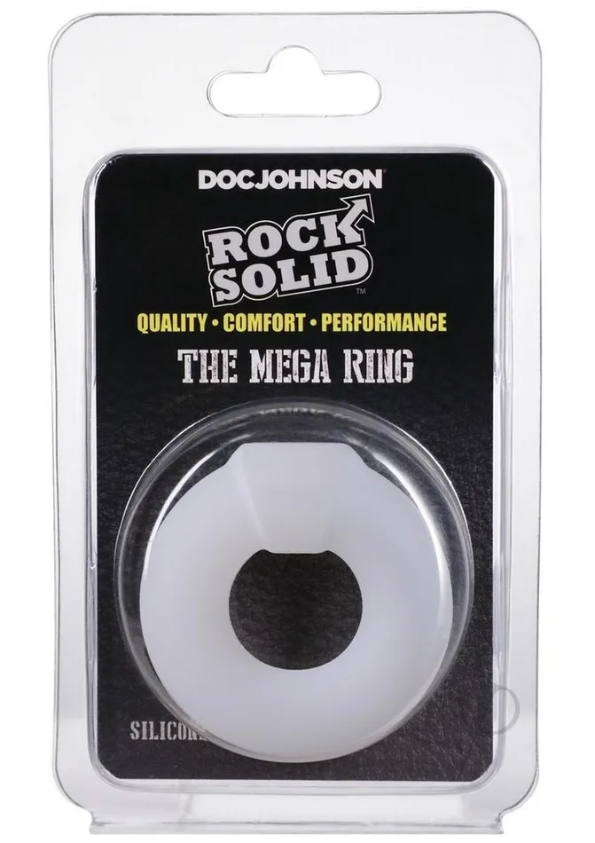 Rock Solid Male Sex Toys Rock Solid The Mega Ring Silicone Cock Ring White