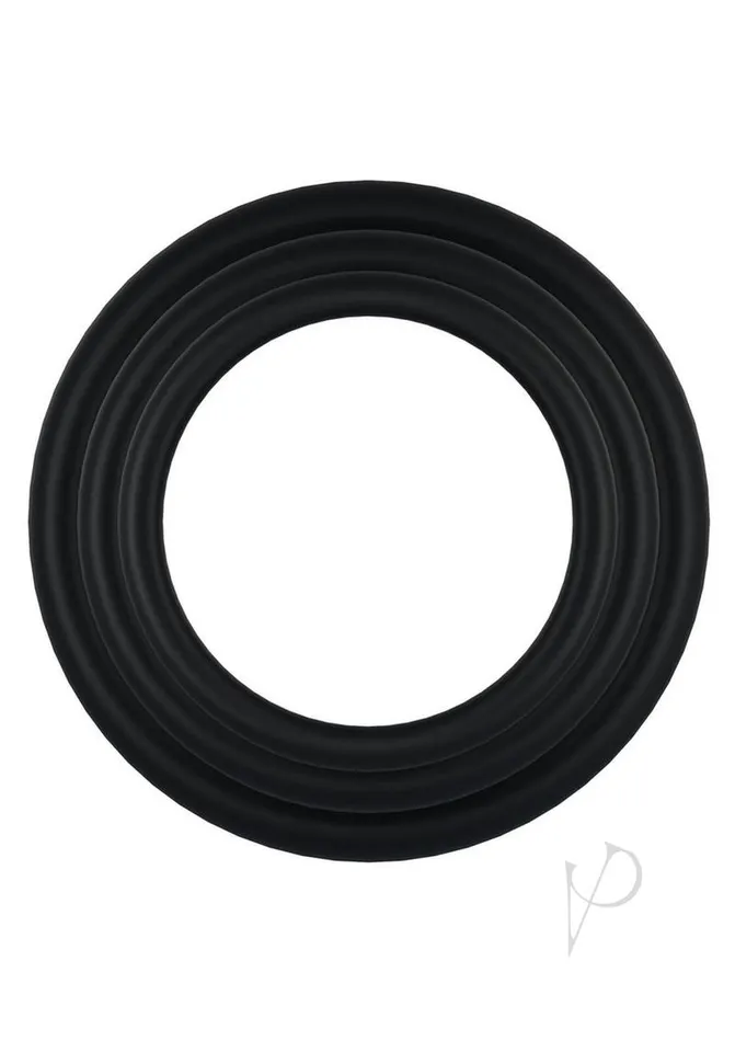 Rock Solid TriPack Rubber Gasket Cock Ring Black Rock Solid Male Sex Toys Rock Solid TriPack Rubber Gasket Cock Ring Black Rock Solid Male Sex Toys