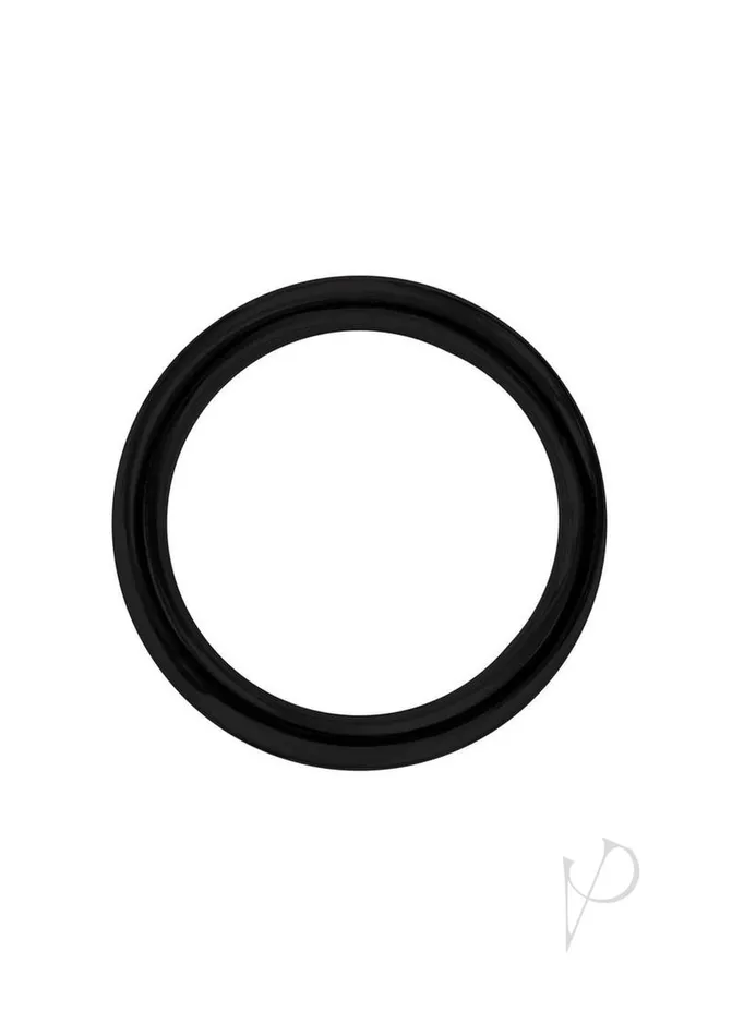 Rouge Male Sex Toys Stainless Steel Round Cock Ring 50mm Black
