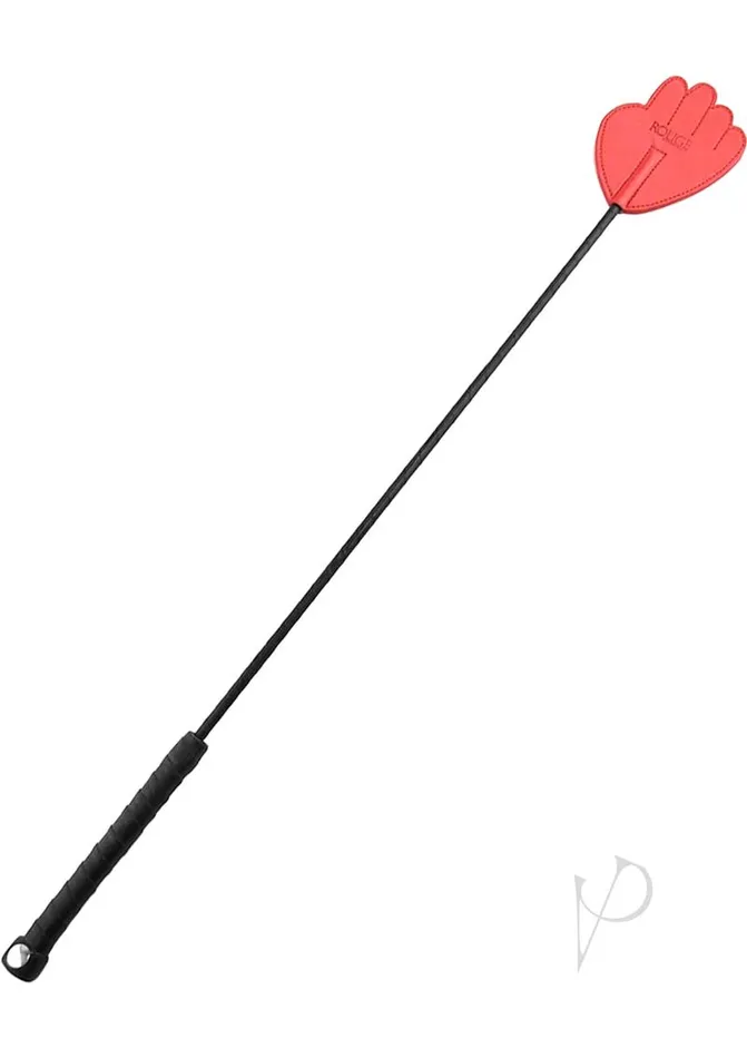 Rouge Restraints Rouge Fifty Times Hotter Leather Hand Riding Crop Red