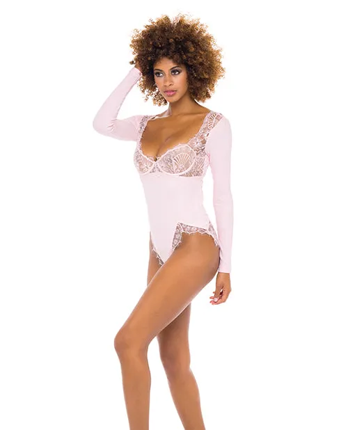 Rsvp By Oh La La Cheri Female Sex Toys Maria Ribbed Knit Lace Teddy Crystal Rose MD Rsvp By Oh La La Cheri Female Sex Toys Maria Ribbed Knit Lace Teddy Crystal Rose MD
