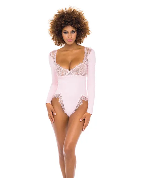 Rsvp By Oh La La Cheri Female Sex Toys Maria Ribbed Knit Lace Teddy Crystal Rose MD Rsvp By Oh La La Cheri Female Sex Toys Maria Ribbed Knit Lace Teddy Crystal Rose MD
