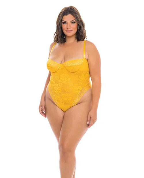 Rsvp By Oh La La Cheri Vibrators Lexi High Leg Lace Teddy Gold Fusion 3X