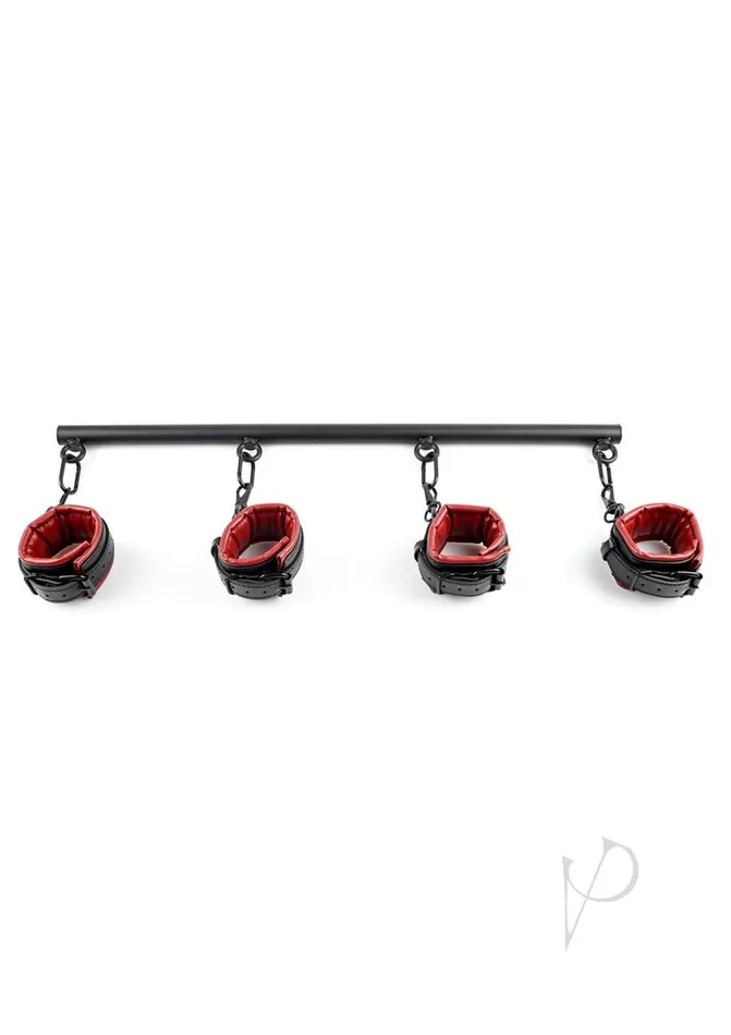 Saffron Saffron Spreader Bar and Cuff Set BlackRed Anal
