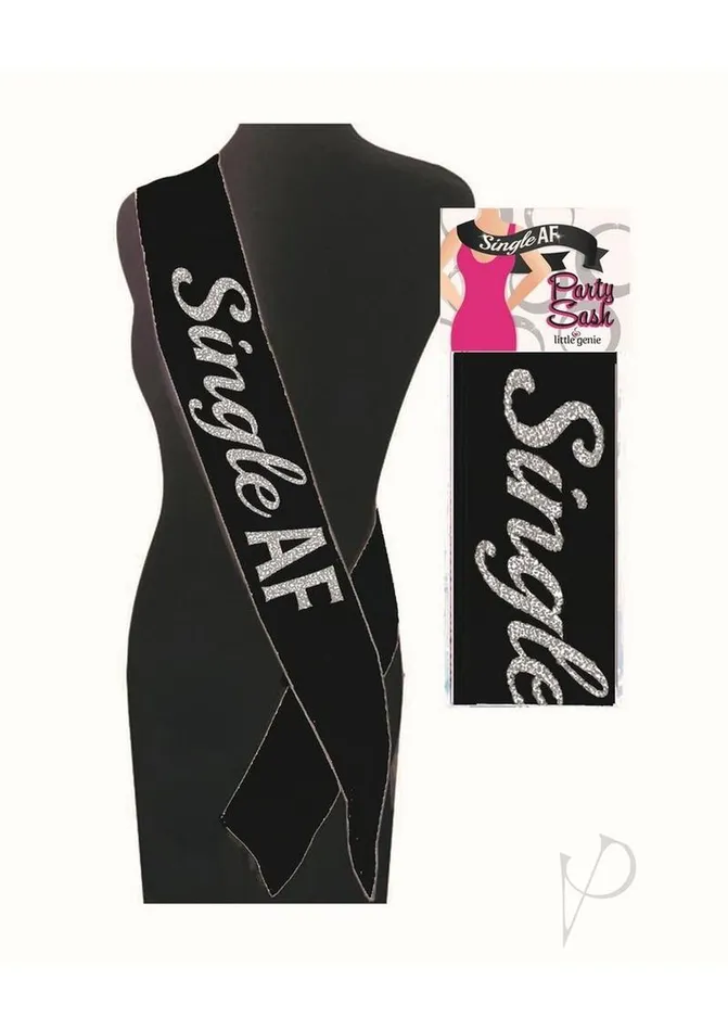 Sashes And Wearables Single AF Sash BlackWhite Anal