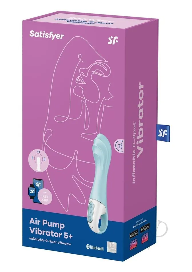Satisfyer Air Pump Vibrator 5 Connect App Blue Satisfyer Vibrators
