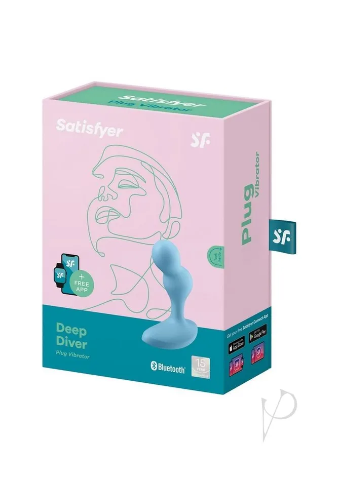Satisfyer Deep Diver Silicone Vibrating Anal Plug Light Blue Satisfyer Anal Satisfyer Deep Diver Silicone Vibrating Anal Plug Light Blue Satisfyer Anal