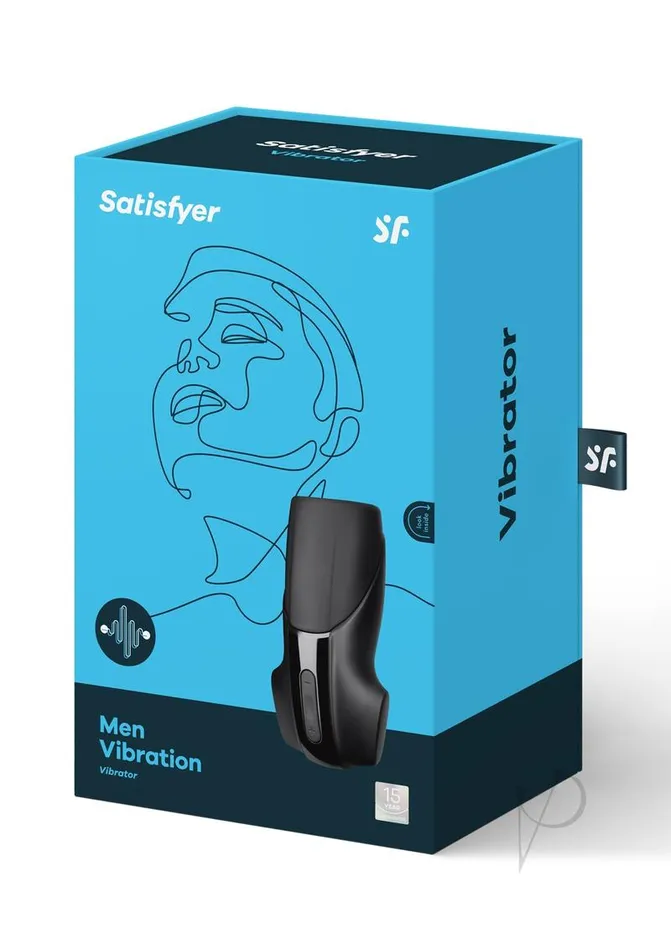Satisfyer Men Vibration USB Rechargeable Masturbator Black Satisfyer Male Sex Toys