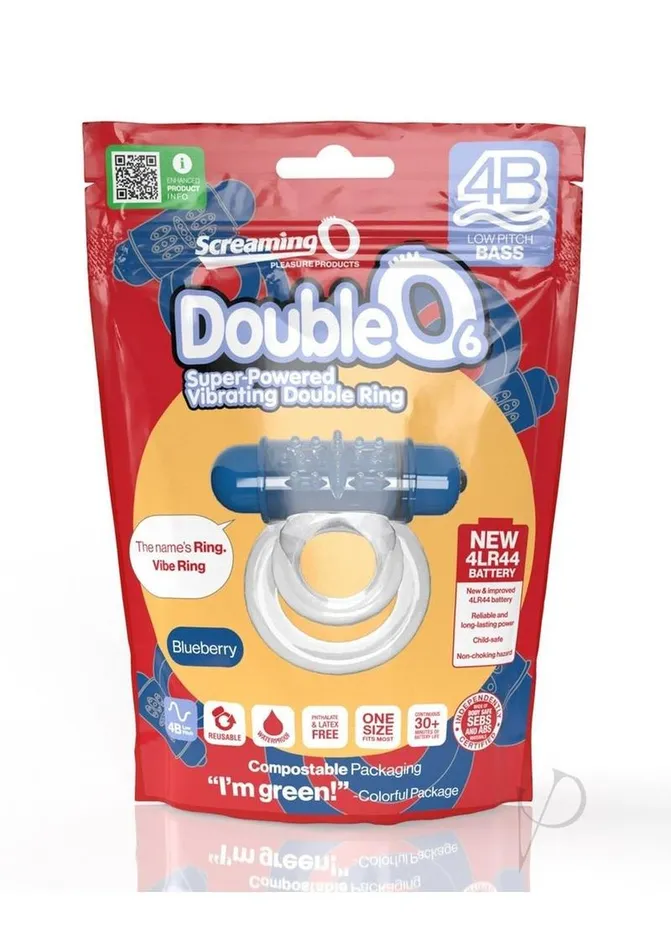 Screaming O Screaming O 4B DoubleO 6 Couples Ring Blueberry Couples