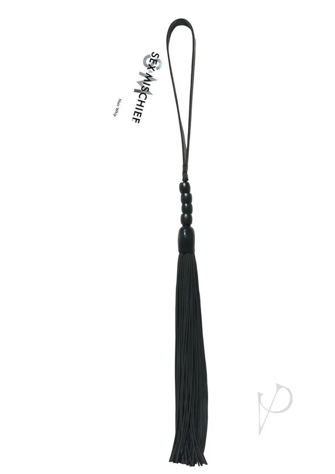 Sex And Mischief Anal Sex and Mischief Beaded Flogger Noir Whip 16in Black Sex And Mischief Anal Sex and Mischief Beaded Flogger Noir Whip 16in Black