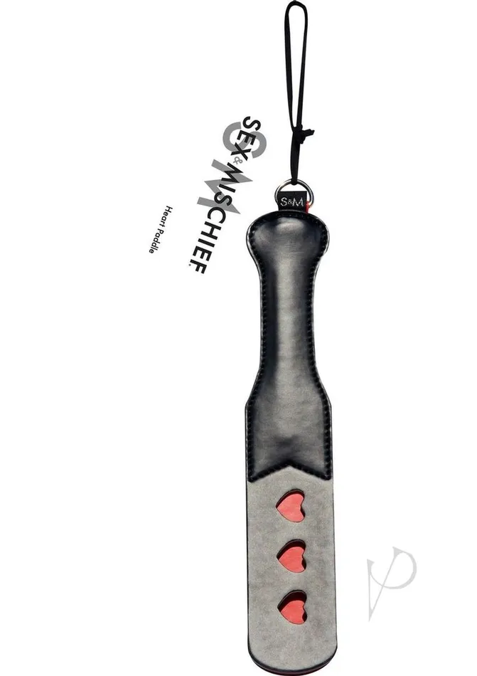 Sex And Mischief Anal Sex and Mischief Heart Paddle 125in Black