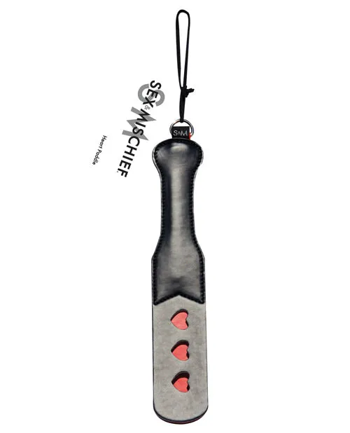 Sex And Mischief Anal Sex and Mischief Heart Paddle 125in Black
