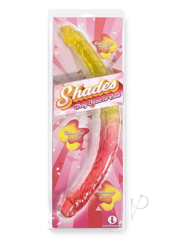 Shades Shades Gradient Jelly Double Dong PinkYellow Dildos