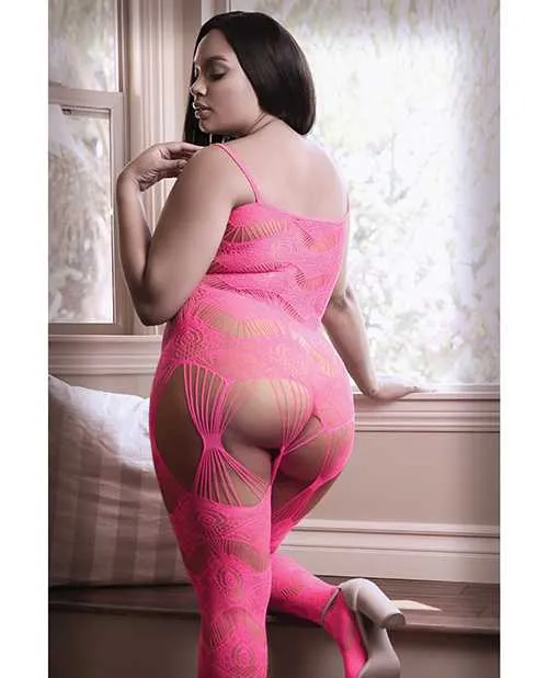 Sheer Fantasy Vibrators Sheer Fantasy To the Moon Multi Garter Bodystocking Neon Pink QN Sheer Fantasy Vibrators Sheer Fantasy To the Moon Multi Garter Bodystocking Neon Pink QN