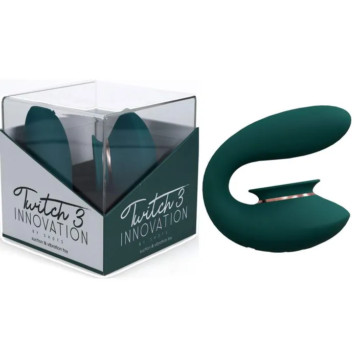 Shots Toys Vibrators Twitch 3 Innovation Suction Vibration Toy Green