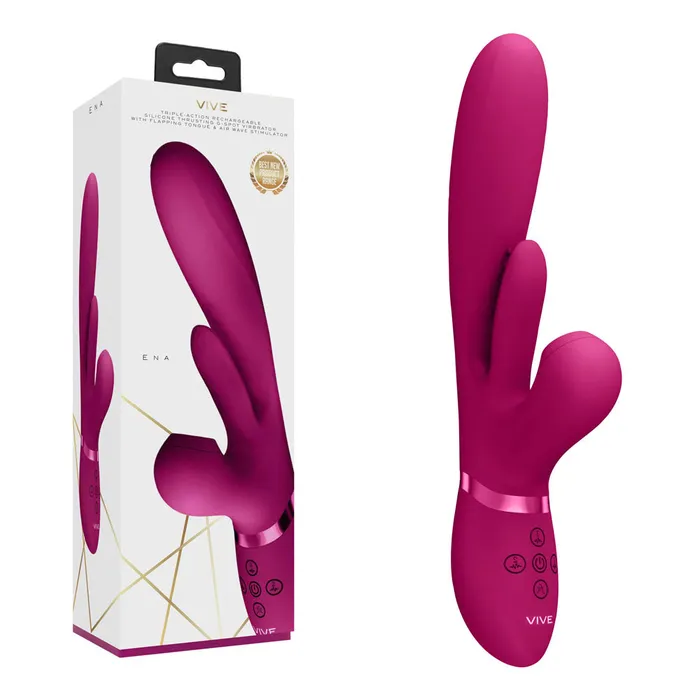 Shots Toys Vibrators VIVE Ena Pink Thrusting Vibrator
