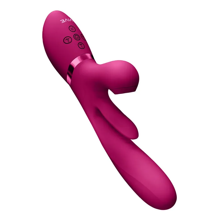 Shots Toys Vibrators VIVE Ena Pink Thrusting Vibrator