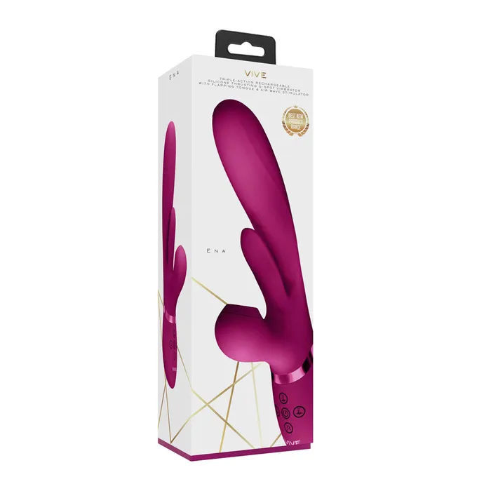 Shots Toys Vibrators VIVE Ena Pink Thrusting Vibrator
