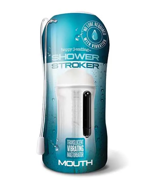 Shower Stroker Vibrating Mouth Clear Happy Ending Male Sex Toys