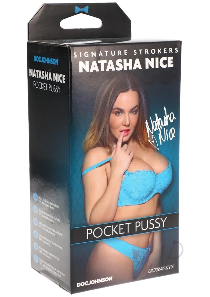 Signature Strokers Male Sex Toys Signature Strokers Natasha Nice Ultraskyn Pocket Masturbator Pussy Vanilla