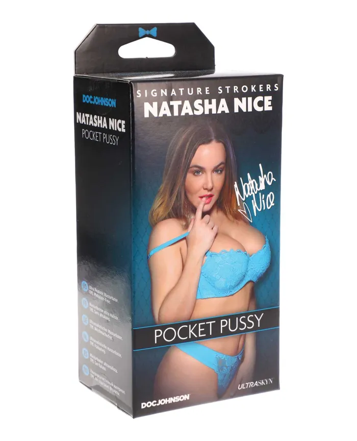 Signature Strokers Male Sex Toys Signature Strokers Natasha Nice Ultraskyn Pocket Masturbator Pussy Vanilla