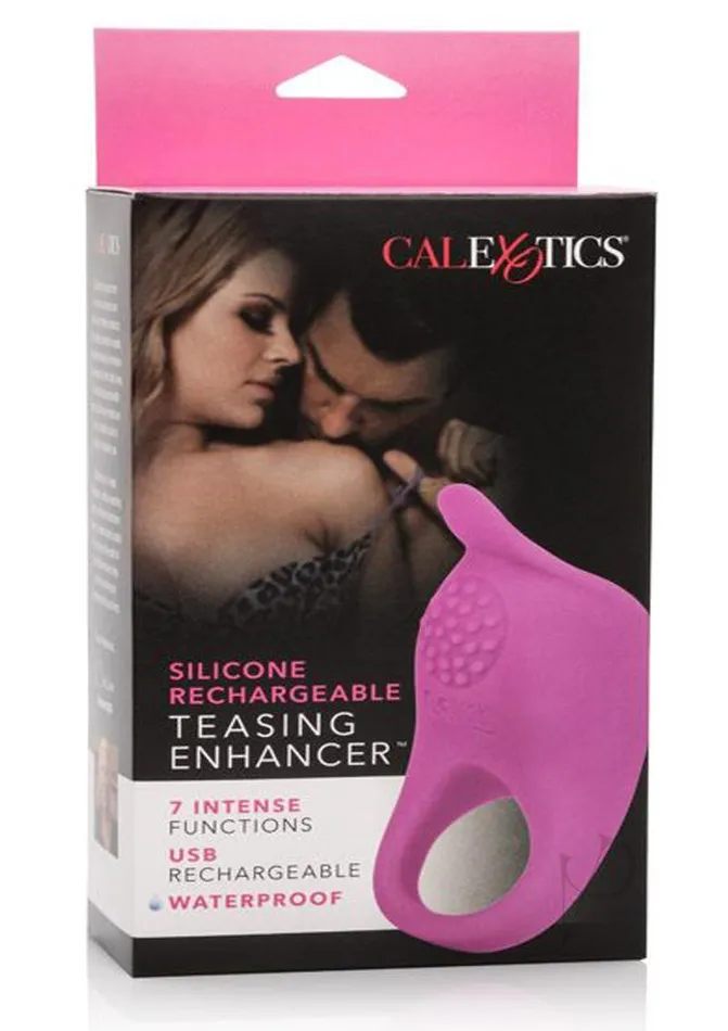Silicone Rechargeable Teasing Enhancer Cock Ring Pink Couples Enhancers Male Sex Toys Silicone Rechargeable Teasing Enhancer Cock Ring Pink Couples Enhancers Male Sex Toys