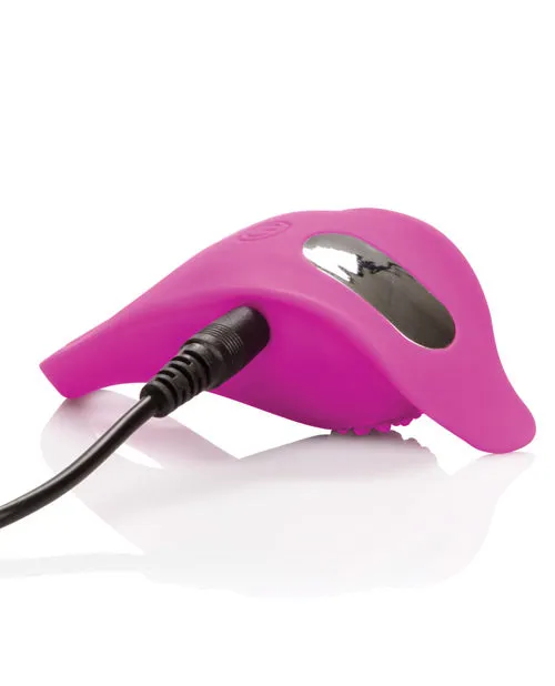 Silicone Rechargeable Teasing Enhancer Cock Ring Pink Couples Enhancers Male Sex Toys