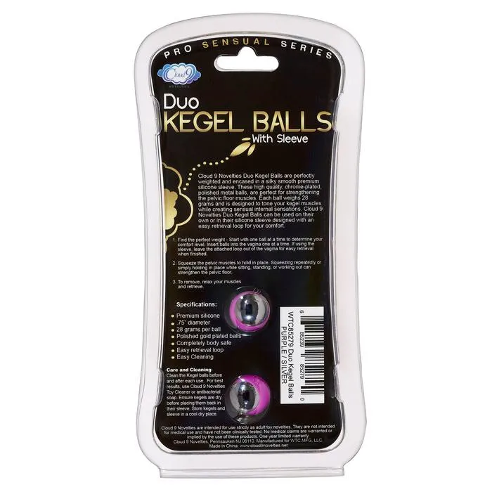 SimpleeDiscreet Kegel Balls Purple Chrome Dildos