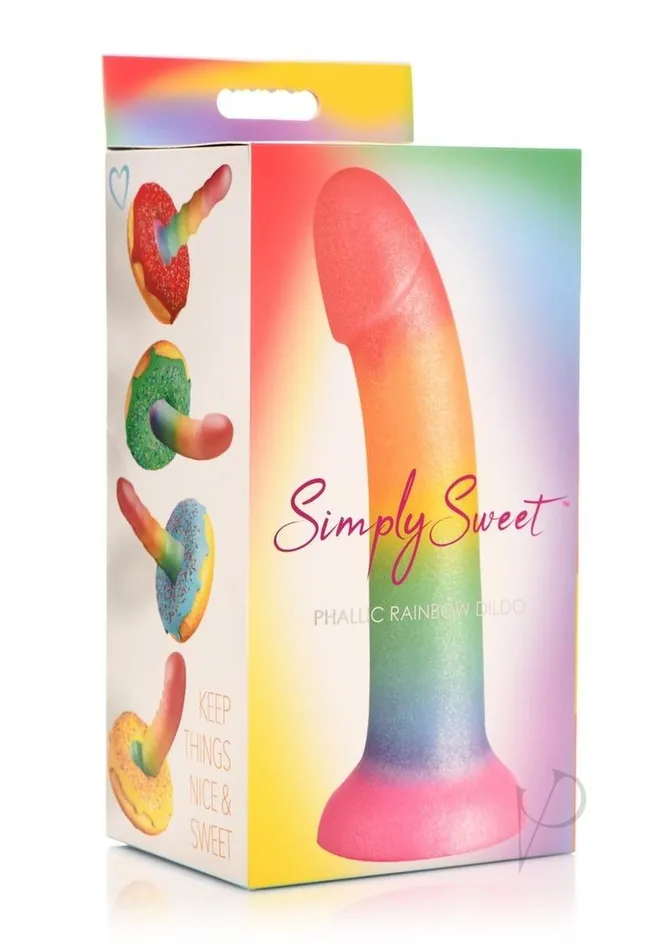 Simply Sweet Dildos Simply Sweet Phallic Silicone Rainbow Dildo