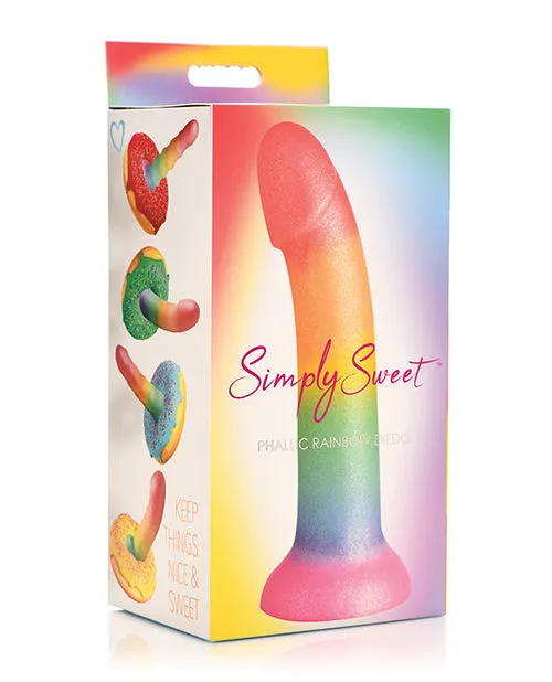 Simply Sweet Dildos Simply Sweet Phallic Silicone Rainbow Dildo