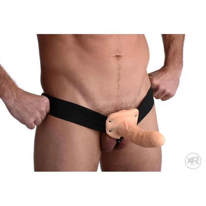 Size Matters Erection Assist Hollow Strapon Flesh Female Sex Toys