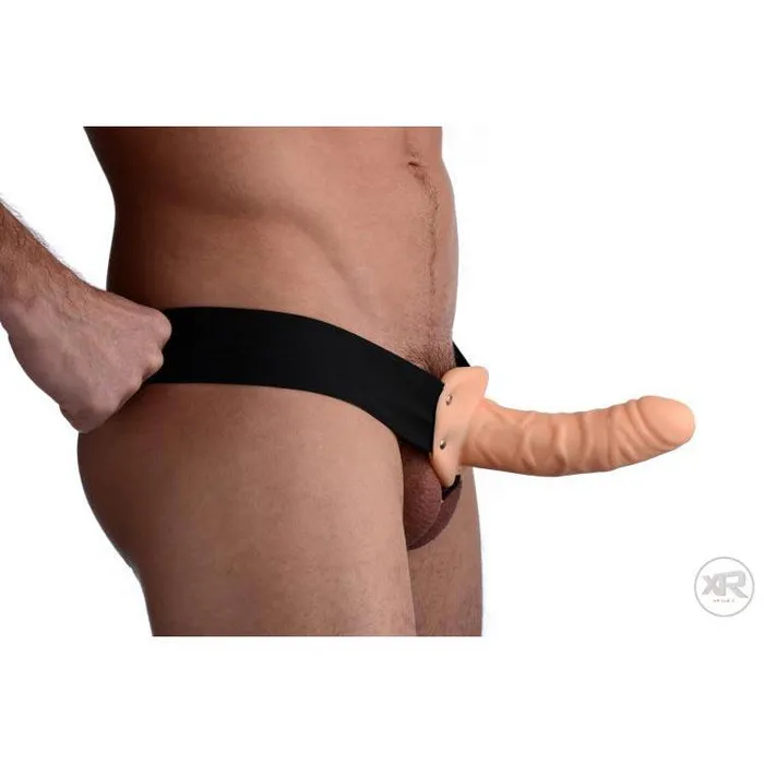 Size Matters Erection Assist Hollow Strapon Flesh Female Sex Toys