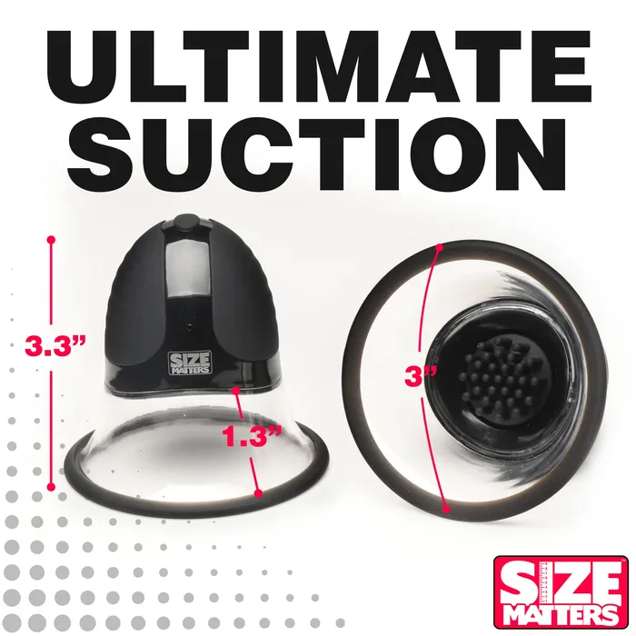 Size Matters Female Sex Toys 10X Rotating Nipple Suckers with 4 Attachments