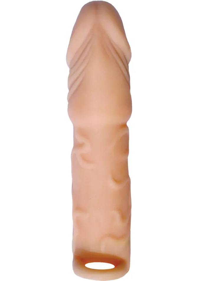 Skinsations Skinsations Husky Lover Extension Sleeve with Scrotum Strap 65in Vanilla Male Sex Toys