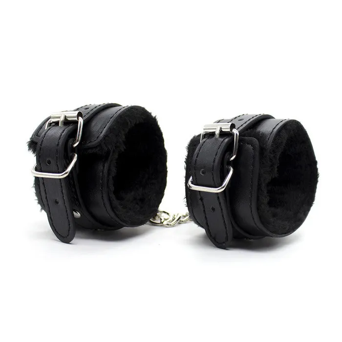 Soft Leather Handcuffs Wild Night Fantasies Male Sex Toys