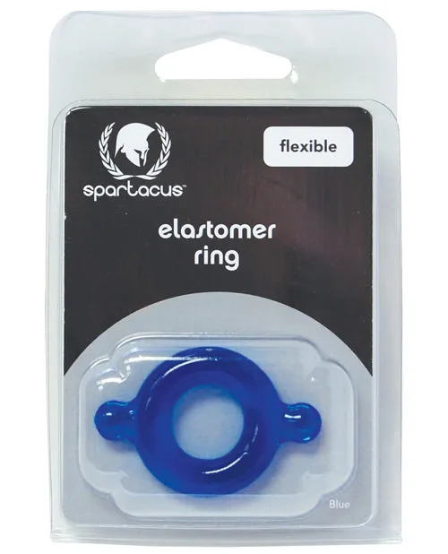 Spartacus Elastomer Cock Ring Blue Spartacus Male Sex Toys