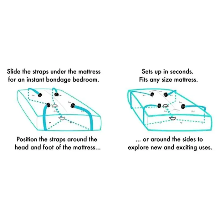 Sportsheets Couples Sex Mischief Bed Bondage Restraint Kit