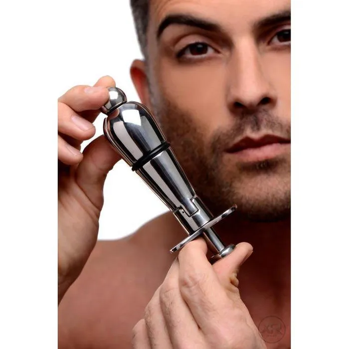 Stainless Steel Locking Anal Plug Master Series Male Sex Toys