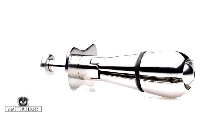 Stainless Steel Locking Anal Plug Master Series Male Sex Toys