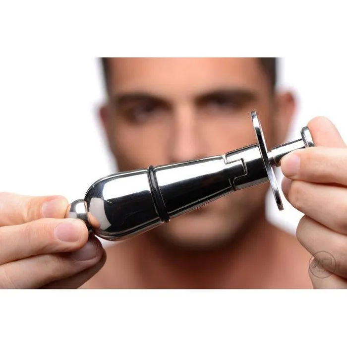 Stainless Steel Locking Anal Plug Master Series Male Sex Toys