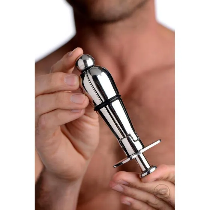 Stainless Steel Locking Anal Plug Master Series Male Sex Toys