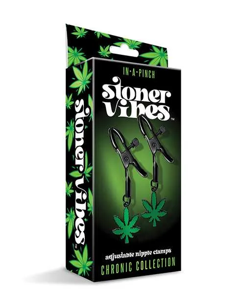Stoner Vibes Glow in the Dark Adjustable Nipple Clamps Stoner Vibes Female Sex Toys