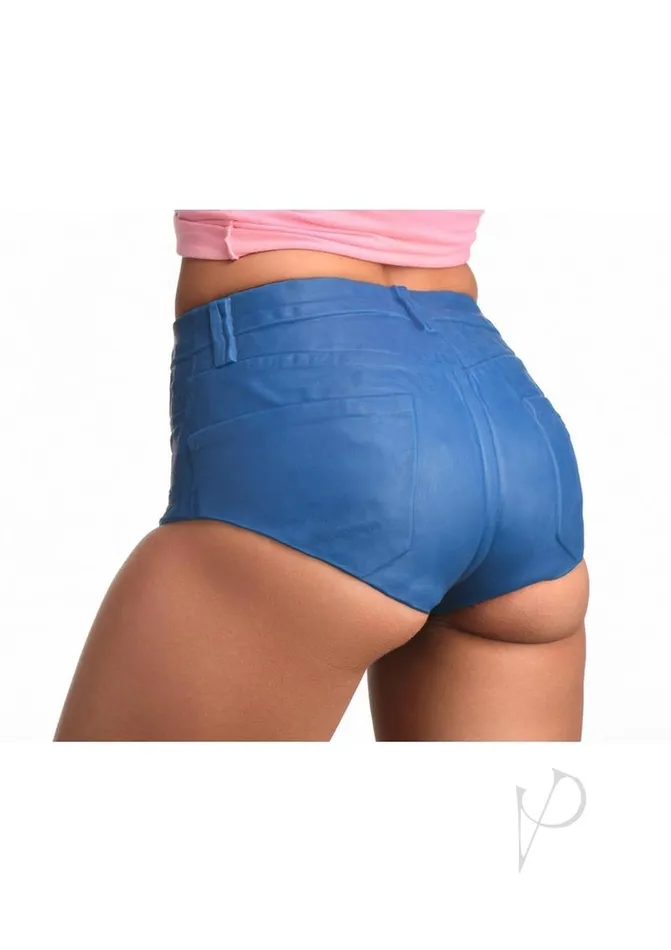 Strap U Strap U Booty Shorts Strap On Harness with Dildo 6in BlueVanilla Medium Female Sex Toys Strap U Strap U Booty Shorts Strap On Harness with Dildo 6in BlueVanilla Medium Female Sex Toys