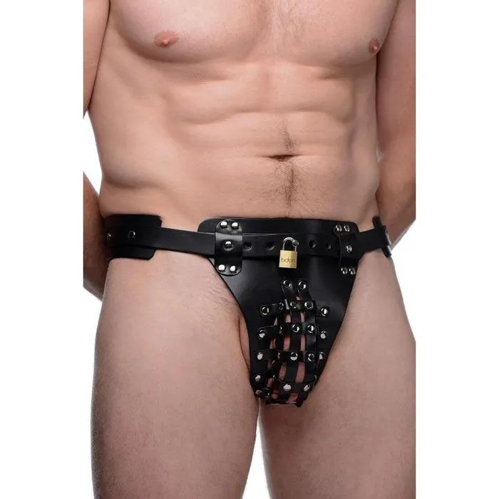 Strict Leather Leather Male Chastity Belt with Anal Plug Harness Male Sex Toys Strict Leather Leather Male Chastity Belt with Anal Plug Harness Male Sex Toys
