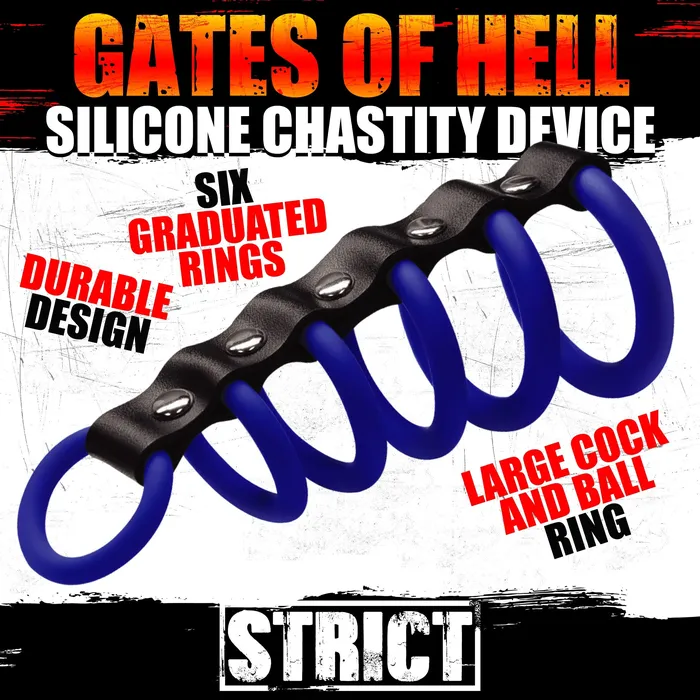 Strict Silicone Gates of Hell Chastity Device Male Sex Toys
