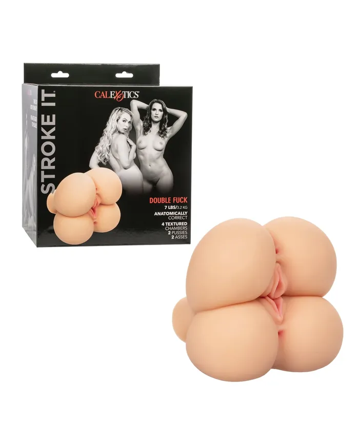 Stroke It Male Sex Toys Stroke It Double Fuck Pussy and Ass Vanilla
