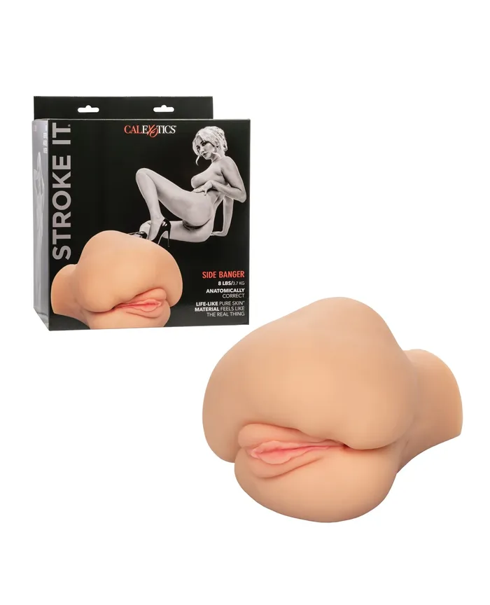 Stroke It Male Sex Toys Stroke It Side Banger Pussy and Ass Vanilla