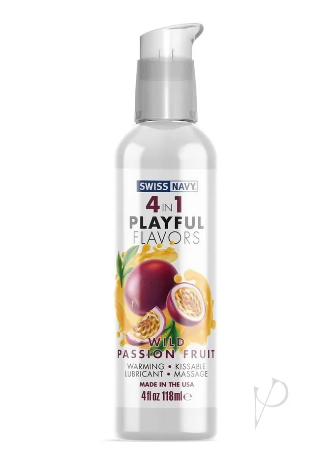 Swiss Navy 4 In 1 Flavored Lubricant 4oz Wild Passion Fruit Swiss Navy Lubricants Swiss Navy 4 In 1 Flavored Lubricant 4oz Wild Passion Fruit Swiss Navy Lubricants